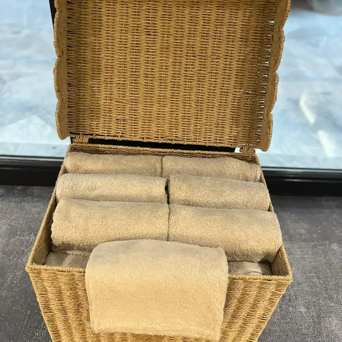 Serviettes à disposition.